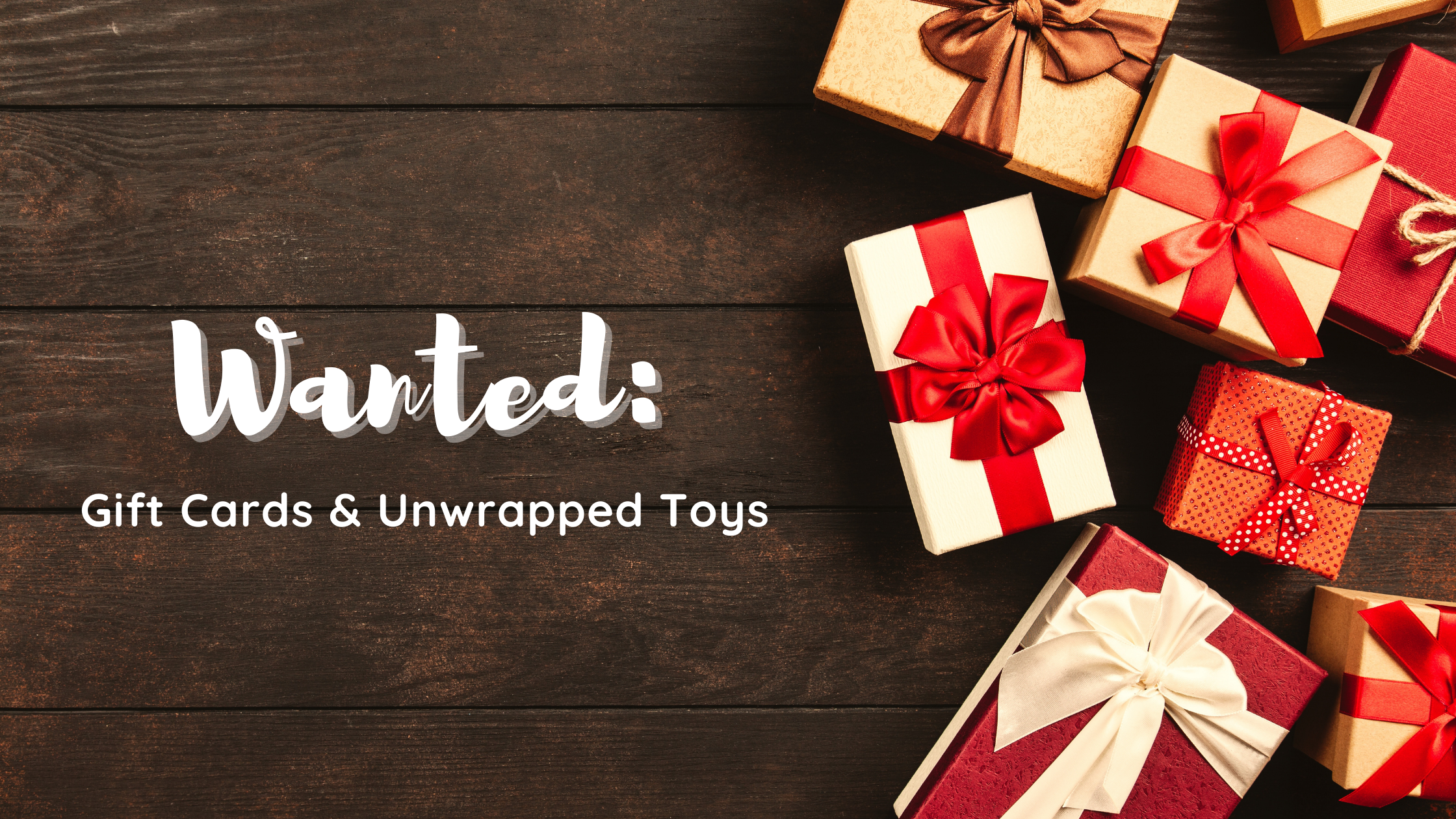 Wanted: Gift Cards & Unwrapped Toys for the Holidays