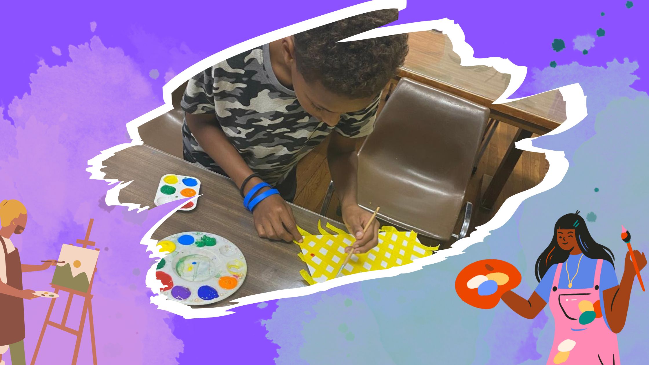 Young Artists at Work featured image with styled art background